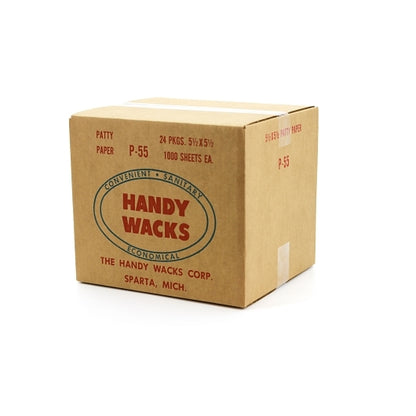 Handy Wacks 5.5X5.5 Patty Paper, 24 x 1000 ct Case - Disposables