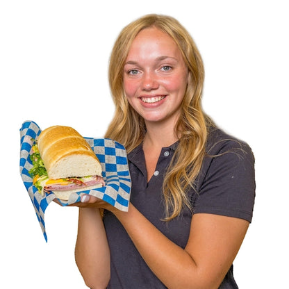 Handy Wacks 12 Inch X 12 Inch X 2.5 inch Blue Checkerboard Deli Wrap, 6 x 1000 ct Case - DOT product image 5