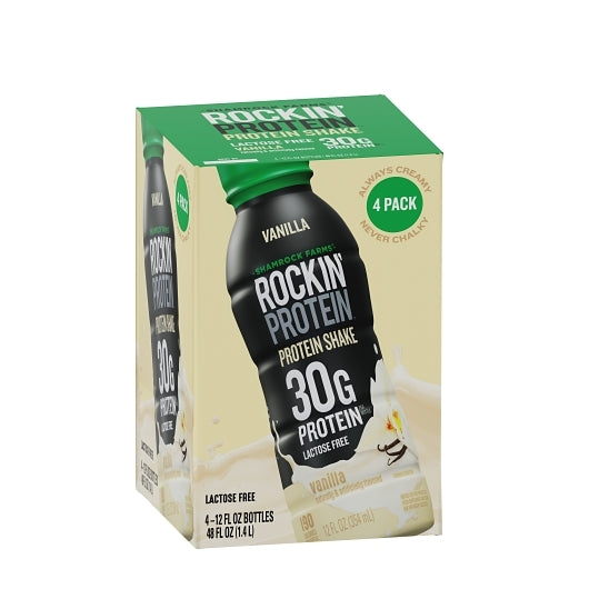Rockin' Protein Vanilla Protein Shake, 30g Protein, 6 x 48 fl oz Case - Nutrition Drinks - image 2