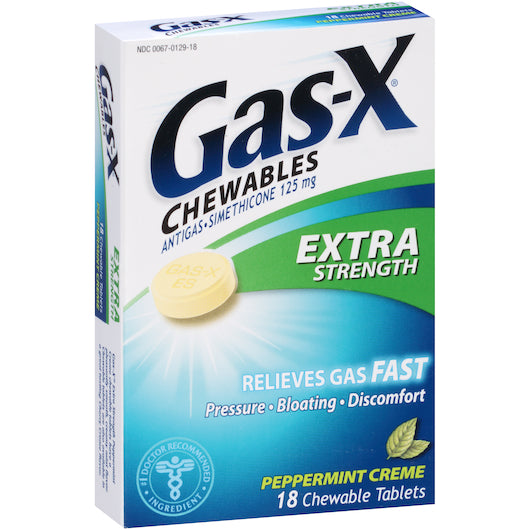 Gas-X Peppermint Creme Tablets, 4 x 6 x 18 each Case - DOT product image 3