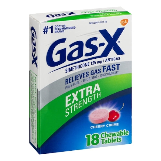 Gas-X Creme Cherry Tablets, 4 x 6 x 18 each Case - DOT product image 2