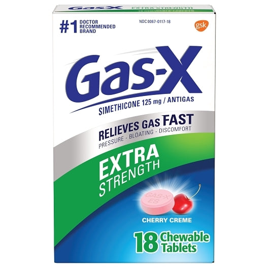 Gas-X Creme Cherry Tablets, 4 x 6 x 18 each Case - Health & Personal Care