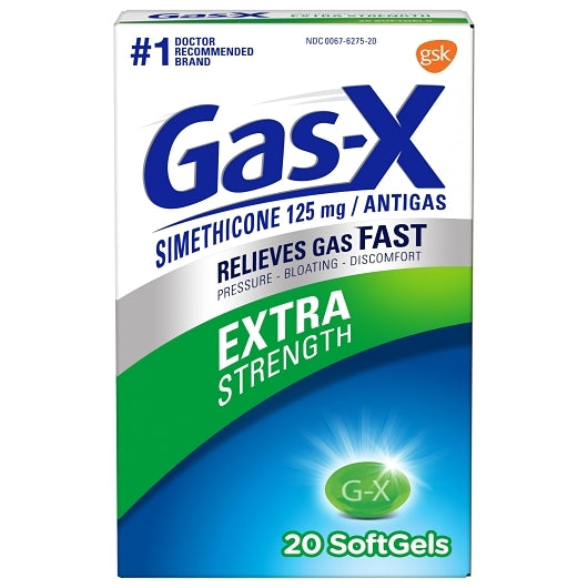 Gas-X Soft Gel 125 Milligram, 4 x 6 x 20 each Case - Health & Personal Care