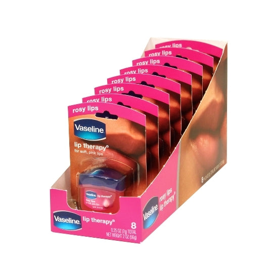 Vaseline LIP THERAPY ROSY LIPS, 4 x 8 x 0.25 oz Case - Alternate product angle or state