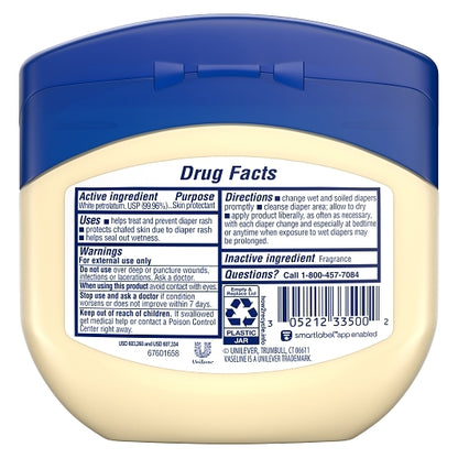 Vaseline PETROLEUM JELLY BABY NURSERY, 4 x 6 x 13 oz Case - DOT product image 4