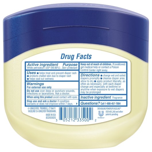 Vaseline Petroleum Jelly, 4 x 6 x 13 oz Case - Alternate product angle or state