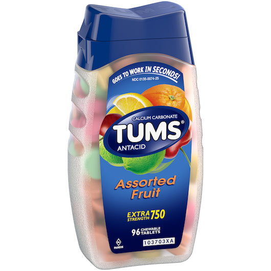 Tums Assorted Fruit Tablets, 4 x 6 x 96 each Case - DOT product image 3