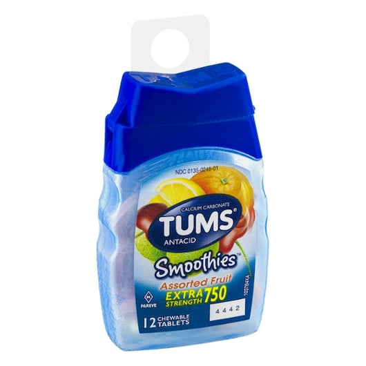 Tums Extra Strength Assorted Fruit, 8 x 9 x 12 ct Case - Health & Personal Care