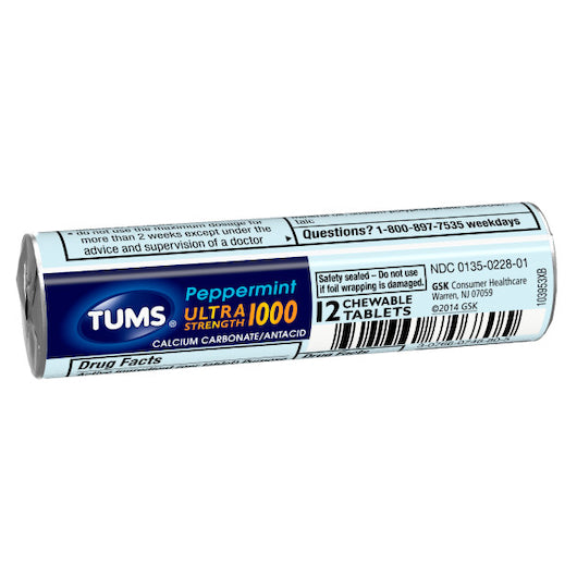 Tums Ultra Strength Peppermint Antacid Chewable Tablets, 24 x 12 x 12 each Case - DOT product image 5