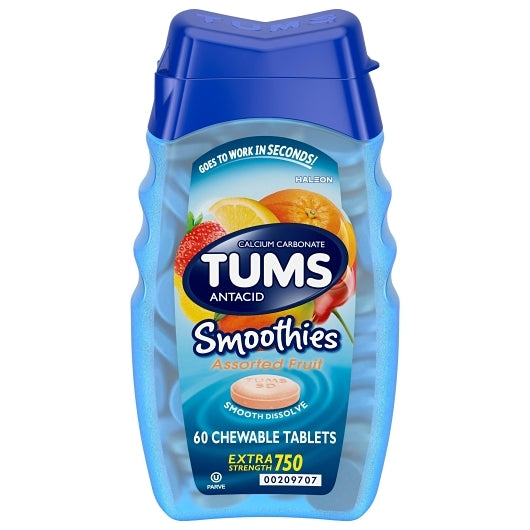 Tums Assorted Fruit Smoothie Tablets, 6 x 6 x 60 each Case - Health & Personal Care