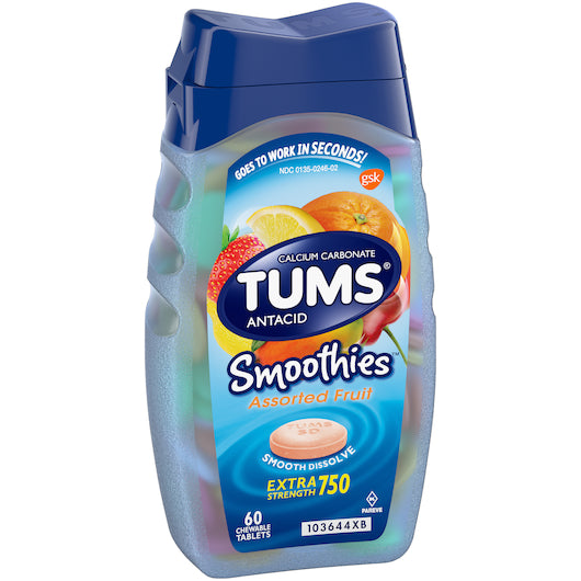 Tums Assorted Fruit Smoothie Tablets, 6 x 6 x 60 each Case - DOT product image 3