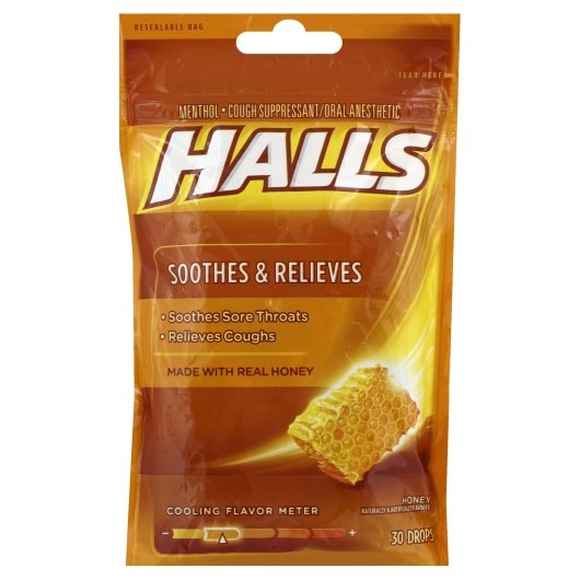 Halls Honey Cough Drops, 4 x 12 x 30 ct Case - DOT product image 6