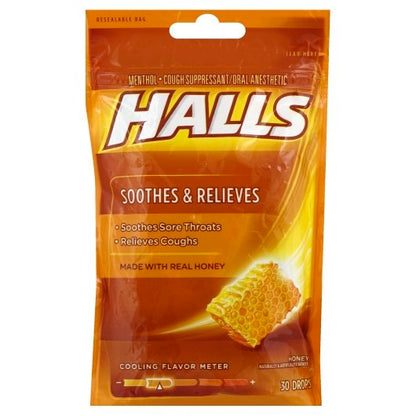 Halls Honey Cough Drops, 4 x 12 x 30 ct Case - DOT product image 6