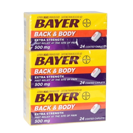 Bayer Back & Body Extra Strength, 12 x 3 x 24 PC Case - Health & Personal Care