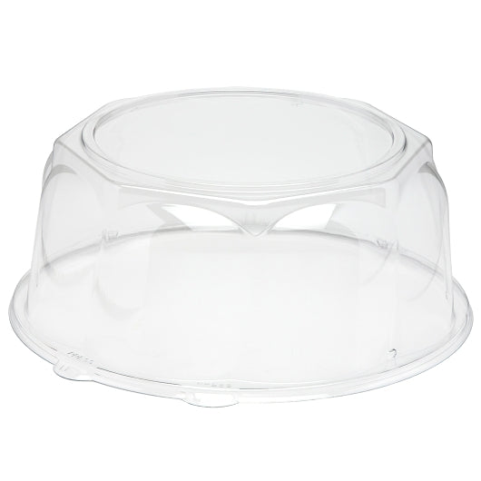 Waddington North America 13" x 5.75" Clear Panel PET High Cake Dome, 1 x 25 ct Case - Bakery & Desserts