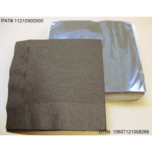 Paterson Black Beverage Napkin, 20 x 50 each Case - Plates Bowls