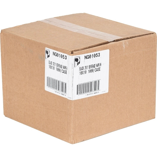 Paterson Black Beverage Napkin, 20 x 50 each Case - Plates Bowls - image 2