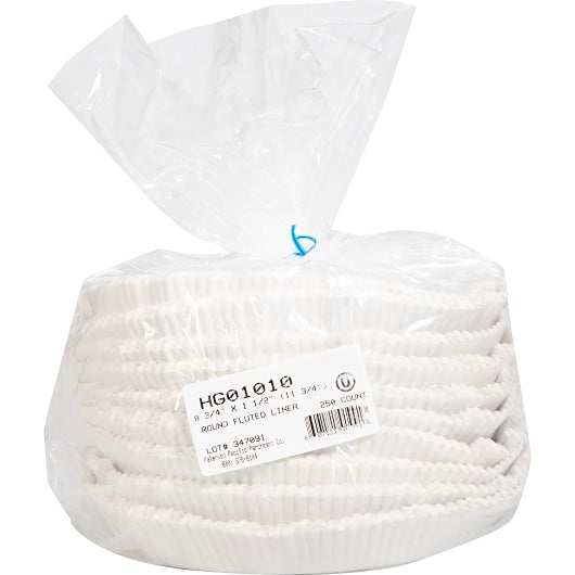 Paterson Round White Fluted Liner 7.75X1.5X11.75 1M, 4 x 250 each Case - Plates Bowls