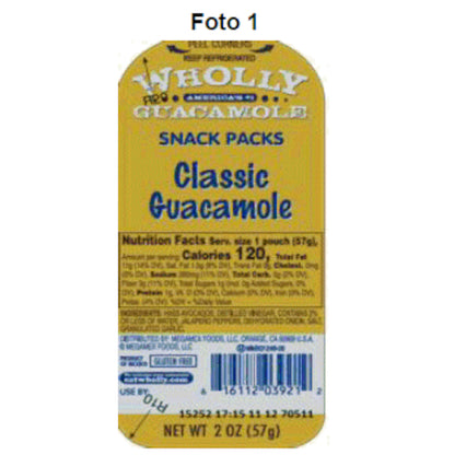 Wholly Classic Grab N Guac Pack, 200 x 2 oz Case - Alternate product angle or state