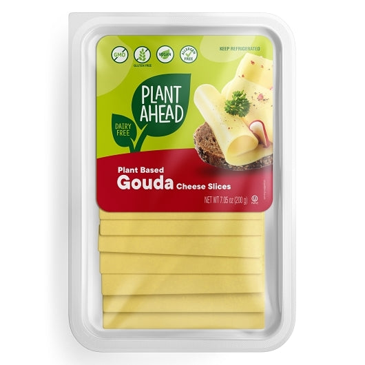 Plant Ahead Vegan Plant-Based Gouda Slices, 12 x 7.05 oz Case - Cheese & Dairy