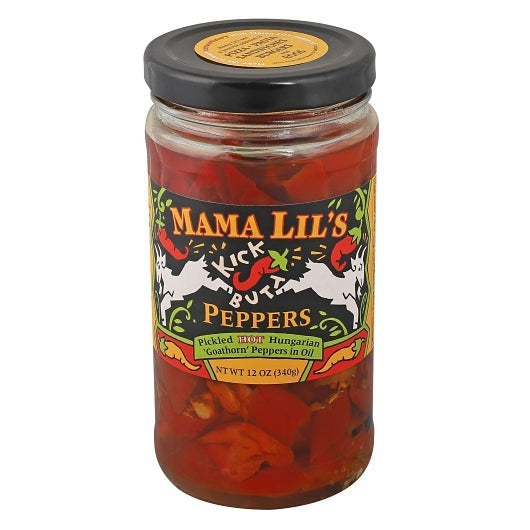 Mama Lil's Kick Butt Pickled Peppers In Oil, 12 x 12 oz Case - Pantry Ingredients