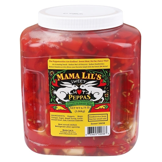 Mama Lil's Pickled Sweet Hot Pepper Rings With Garlic & Fennel Seed, 4 x 6.75 lb Case - Nuts & Seeds