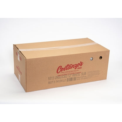 Costanzo's Bakery 12 inch Unsliced White Submarine Roll, 6 x 6 x 176 GR Case - DOT product image 5