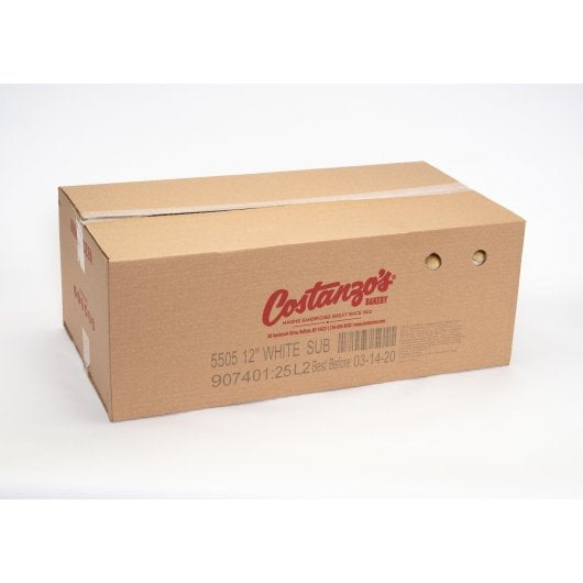 Costanzo's Bakery 12 inch White Submarine Roll, 6 x 6 x 176 GR Case - DOT product image 6