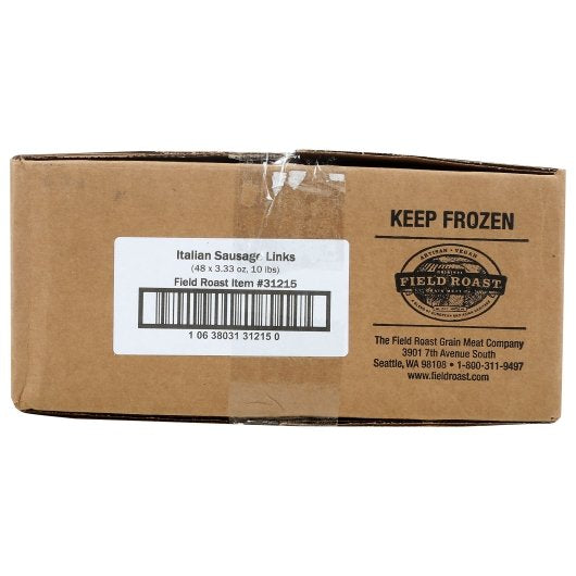 Field Roast Italian Sausage Links, 1 x 10 lb Case - Prepared Foods