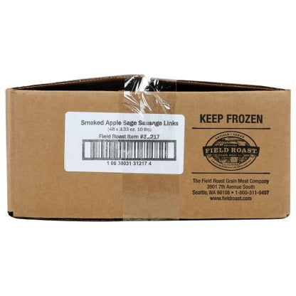 Field Roast Apple Sage Sausage Links, 1 x 10 lb Case - DOT product image 2