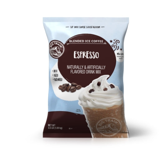 Big Train Espresso Blended Ice Coffee Powdered Drink Mix, 5 x 3.5 lb Case - Beverages
