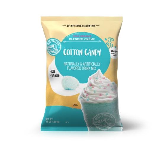 Big Train Kidz Kreamz Cotton Candy Drink Mix, 5 x 3.5 lb Case - Beverages