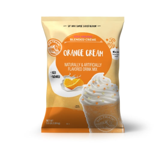 Big Train Kidz Kreamz Orange Cream Blended Creme Drink Mix, 5 x 3.5 lb Case - Beverages