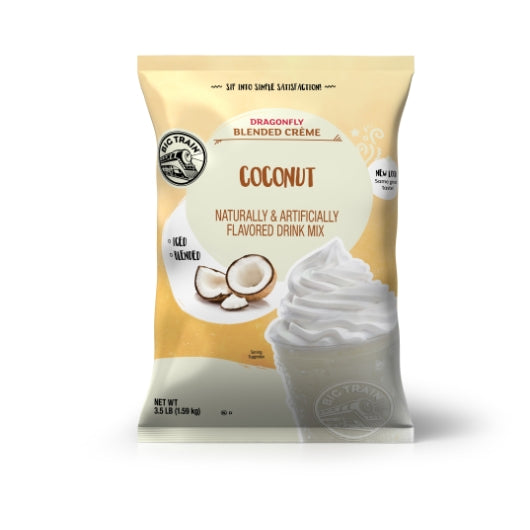 Big Train Dragonfly Coconut Blended Creme Drink Mix, 5 x 3.5 lb Case - Beverages