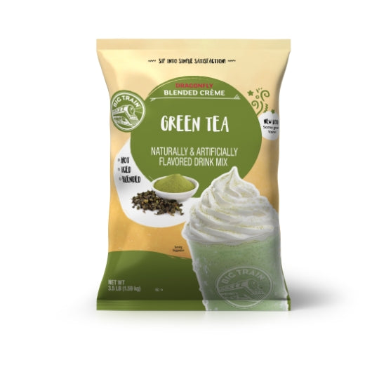 Big Train Dragonfly Green Tea Blended Creme Drink Mix, 5 x 3.5 lb Case - Beverages