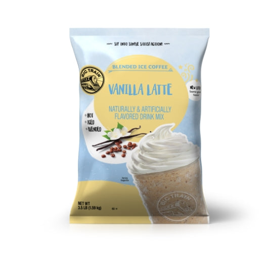 Big Train Vanilla Latte Blended Ice Coffee Mix, 5 x 3.5 lb Case - Beverages