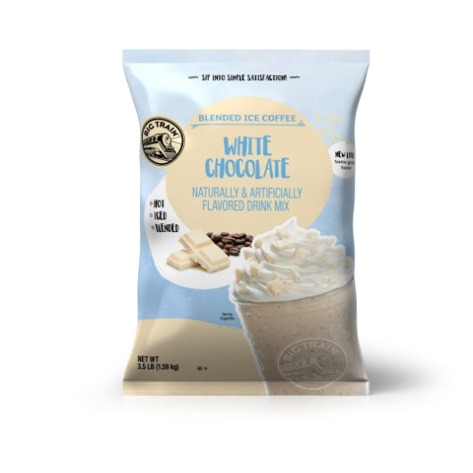 Big Train White Chocolate Latte Blended Iced Coffee Drink Mix, 5 x 3.5 lb Case - Beverages