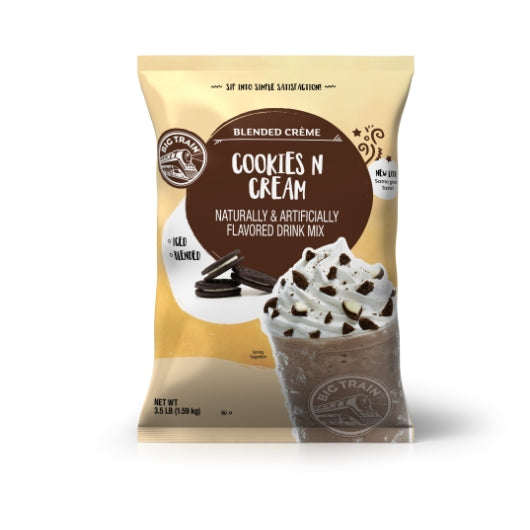 Big Train Cookies N Cream Blended Creme Drink Mix, 5 x 3.5 lb Case - Beverages