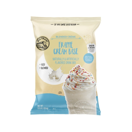 Big Train Neutral Frappe Cream Base, 5 x 3.5 lb Case - Pantry Ingredients