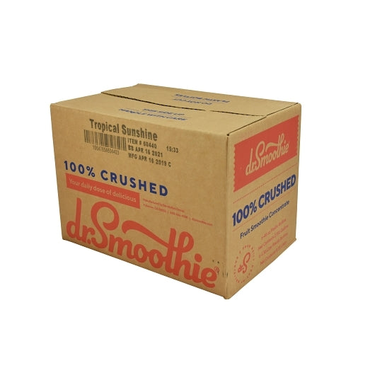 Dr. Smoothie 100% Crushed Tropical Sunshine Smoothie Concentrate, 6 x 46 oz Case - Beverages