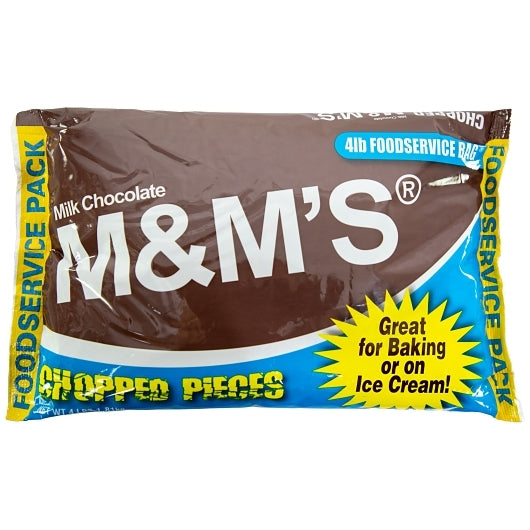 M and M Chopped M&M Zipper Bag, 2 x 4 lb Case - Bakery & Desserts