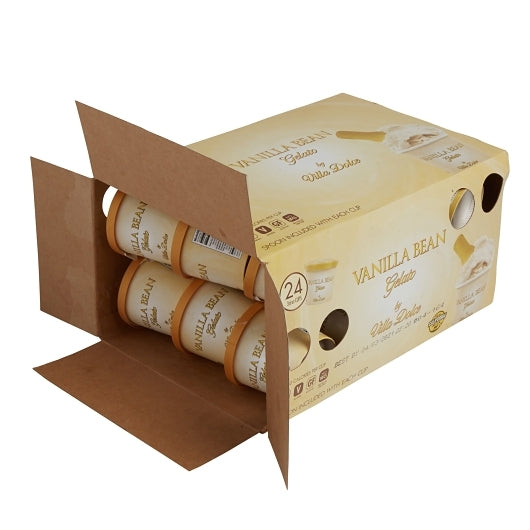 Villa Dolce Vanilla BEAN GELATO 3.6 OUNCE PORTION, 1 x 24 x 3.6 oz Case - GS1 open-case image