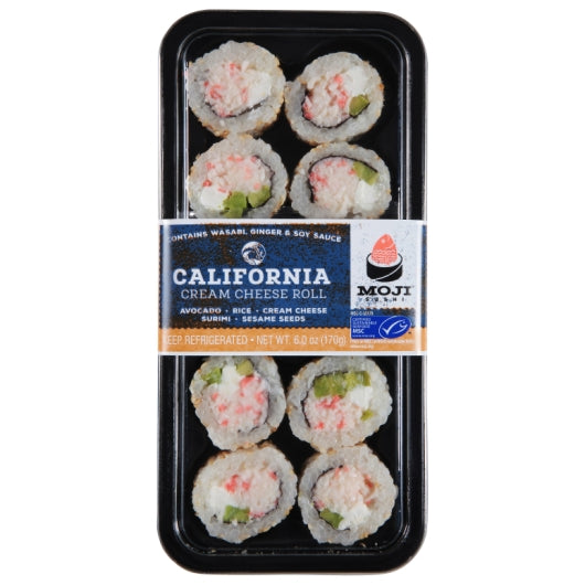 Moji Sushi California Cream Cheese Roll, 4 x 8 x 6 oz Case - Frozen Meat & Seafood