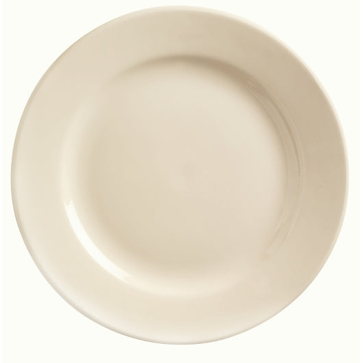 Princess Plate Rolled PRINCESS WHITE Rolled Edge Cream White Medium Rim Plate 7 1/8", 1 x 36 each Case - Plates Bowls