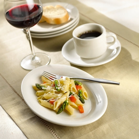 Libbey PRINCESS WHITE Rolled Edge Cream White Medium Rim Plate 6 5/8", 1 x 36 each Case - DOT product image 2