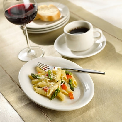 Libbey PRINCESS WHITE Rolled Edge Cream White Medium Rim Plate 6 5/8", 1 x 36 each Case - DOT product image 2