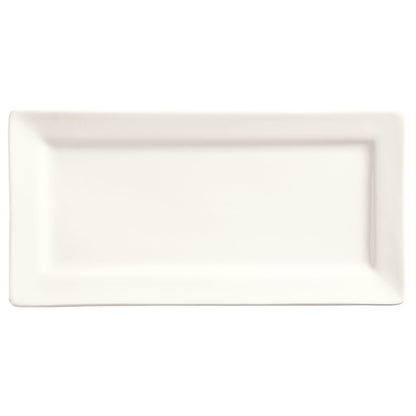 Libbey Slate Collection Ultra Bright White Rectangular Plate 12" x 6", 1 x 12 each Case - Plates Bowls