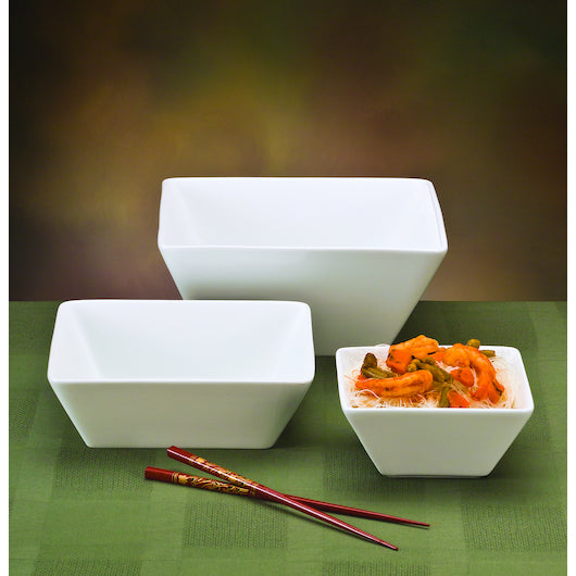 Libbey Slate Ultra Bright White 10 oz Square Bowl 4.5", 1 x 36 each Case - Plates Bowls