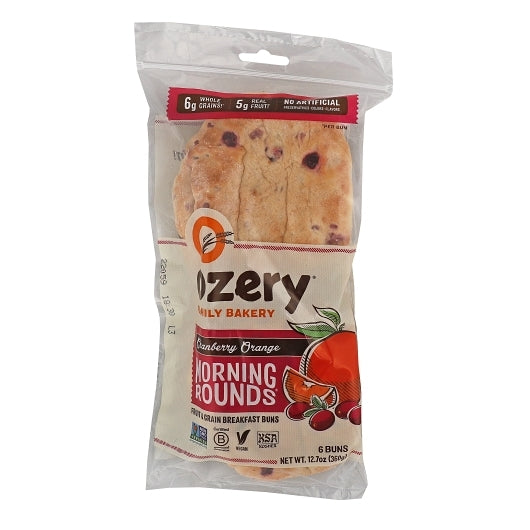 Ozery Bakery Cranberry Orange Morning Rounds, 6 x 12.7 oz Case - Breads, Rolls & Buns