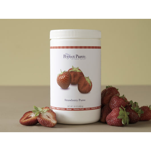 The Perfect Puree Strawberry Puree, 6 x 30 oz Case - Frozen Fruit